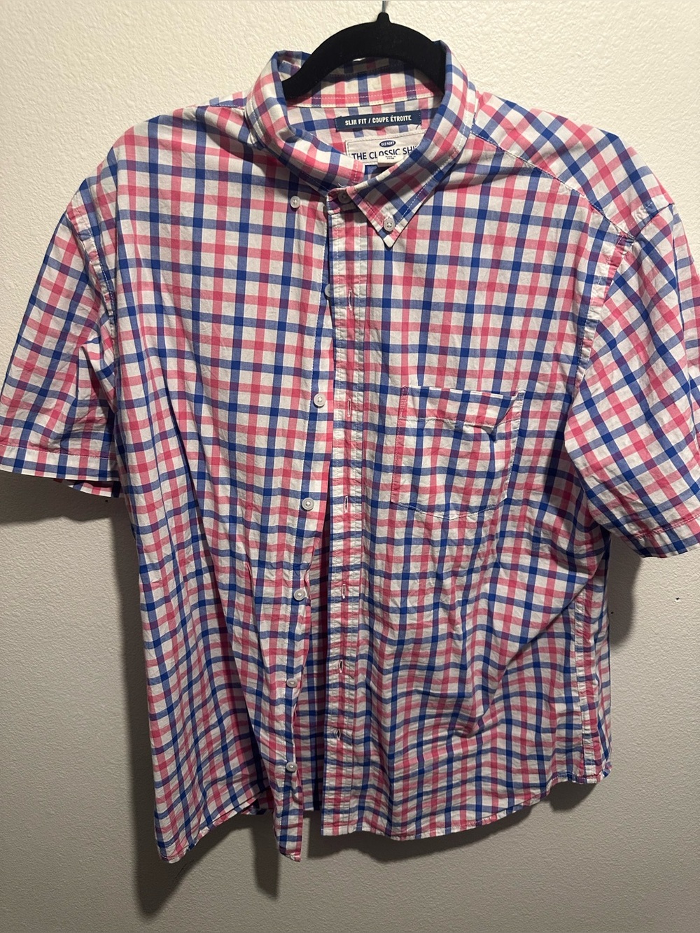 Old Navy Men’s XL Slim Fit Plaid Button-Down Shirt